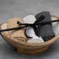 Mini Wooden Serving Bowl with 3 Dish Towels Gift Set - Purpose + Passion Boutique