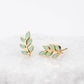 Mint Gold Plated Leaf Stud Earrings - Purpose + Passion Boutique