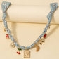 Mixed Enamel Charms Paisley Bandana Necklace - Purpose + Passion Boutique