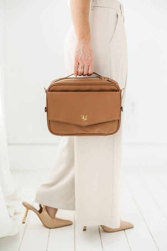 Mocha Bible Cover Bible Crossbody Bag - Purpose + Passion Boutique