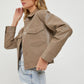 Mocha Faux Leather Jacket - Purpose + Passion Boutique