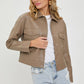Mocha Faux Leather Jacket - Purpose + Passion Boutique