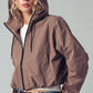 Mocha Matte Drawstring Hooded Everyday Jacket - Purpose + Passion Boutique