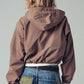 Mocha Matte Drawstring Hooded Everyday Jacket - Purpose + Passion Boutique