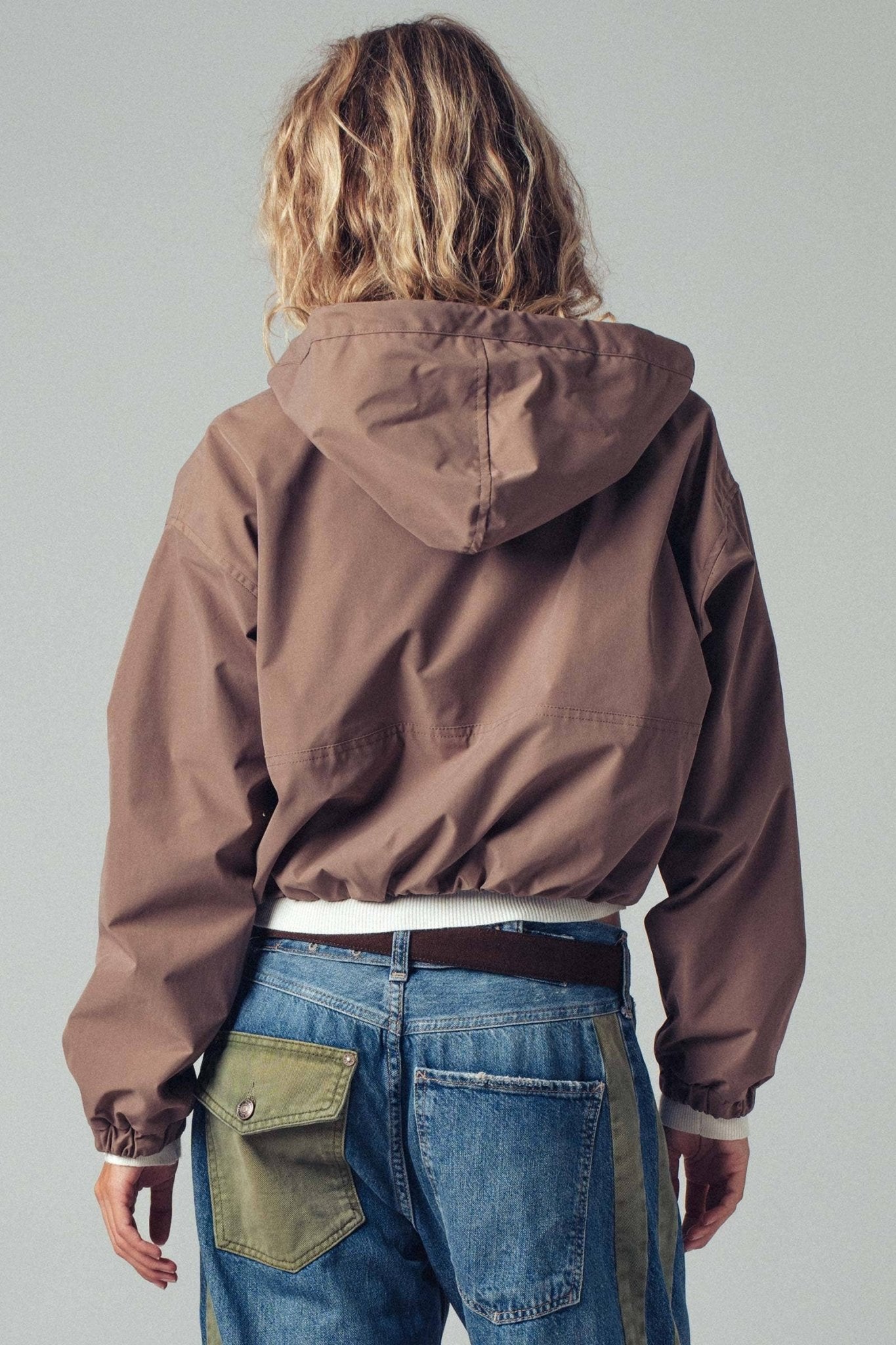 Mocha Matte Drawstring Hooded Everyday Jacket - Purpose + Passion Boutique