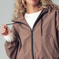Mocha Matte Drawstring Hooded Everyday Jacket - Purpose + Passion Boutique