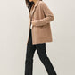 Mocha Mousse Fuzzy Double Buttons Coatigan - Purpose + Passion Boutique