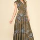 Mocha Printed Tiered Maxi Dress - Purpose + Passion Boutique