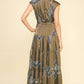 Mocha Printed Tiered Maxi Dress - Purpose + Passion Boutique