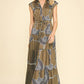 Mocha Printed Tiered Maxi Dress - Purpose + Passion Boutique