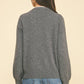 Mocha Striped Knit Top + Cardigan Combo Sweater - Purpose + Passion Boutique
