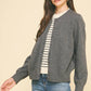 Mocha Striped Knit Top + Cardigan Combo Sweater - Purpose + Passion Boutique