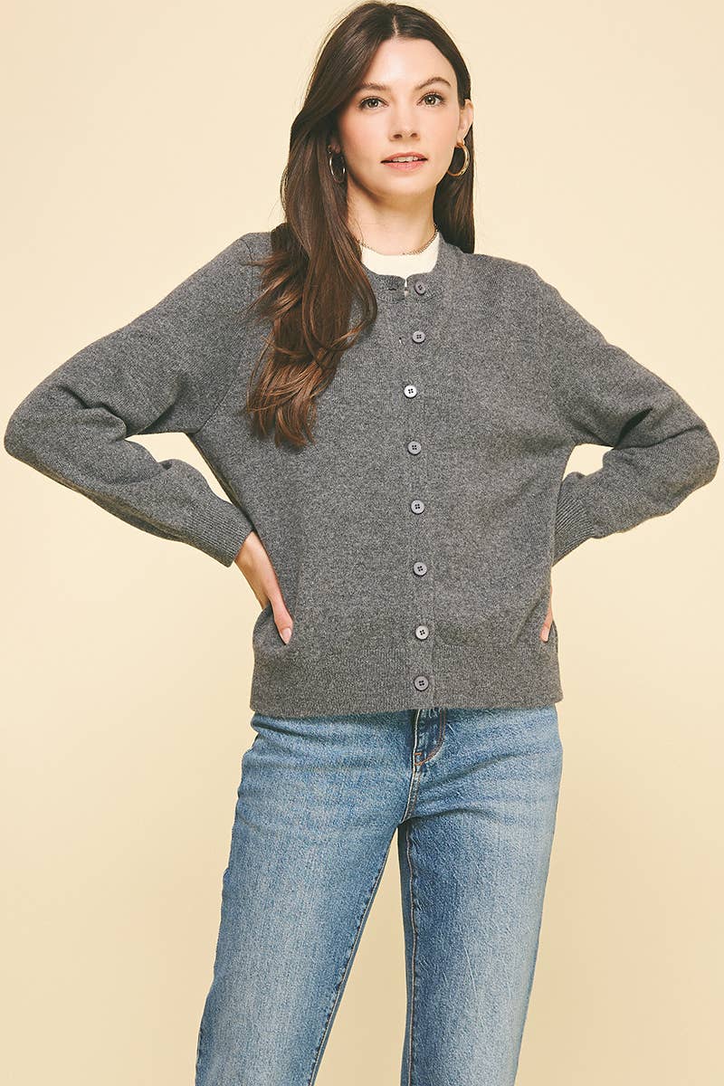 Mocha Striped Knit Top + Cardigan Combo Sweater - Purpose + Passion Boutique