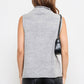 Mock Neck Side Slit Sweater Vest - Purpose + Passion Boutique