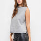 Mock Neck Side Slit Sweater Vest - Purpose + Passion Boutique