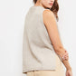 Mock Neck Side Slit Sweater Vest - Purpose + Passion Boutique