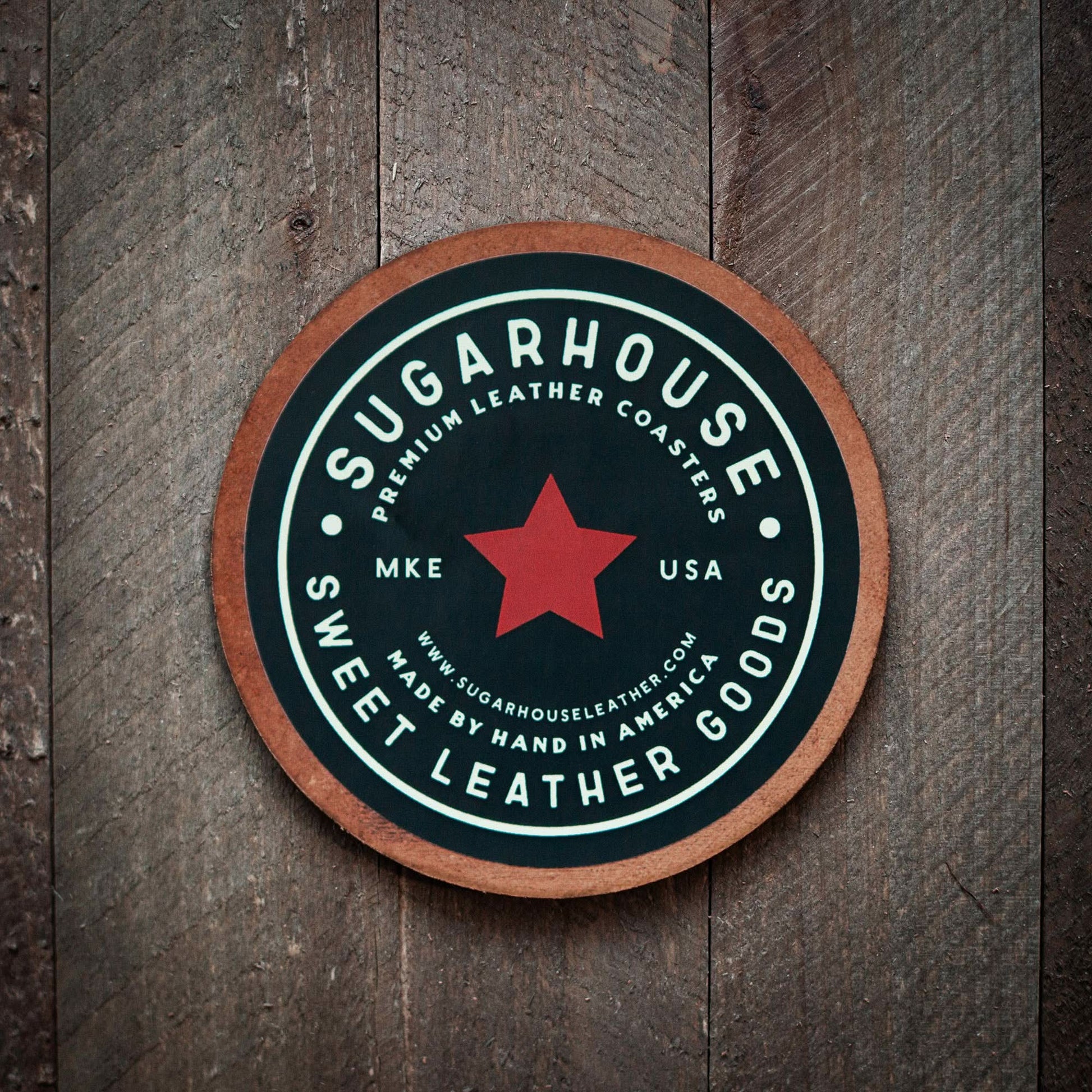 More of a Whiskey & Cigars Kind of Guy Leather Coaster - Purpose + Passion Boutique