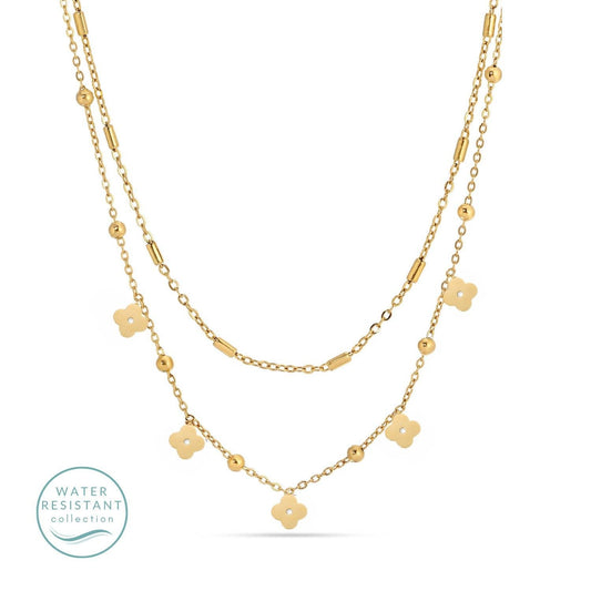 Multi Flower Layered Necklace - Purpose + Passion Boutique