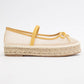 Mustard Mesh Espadrille Platform Slip On - Purpose + Passion Boutique