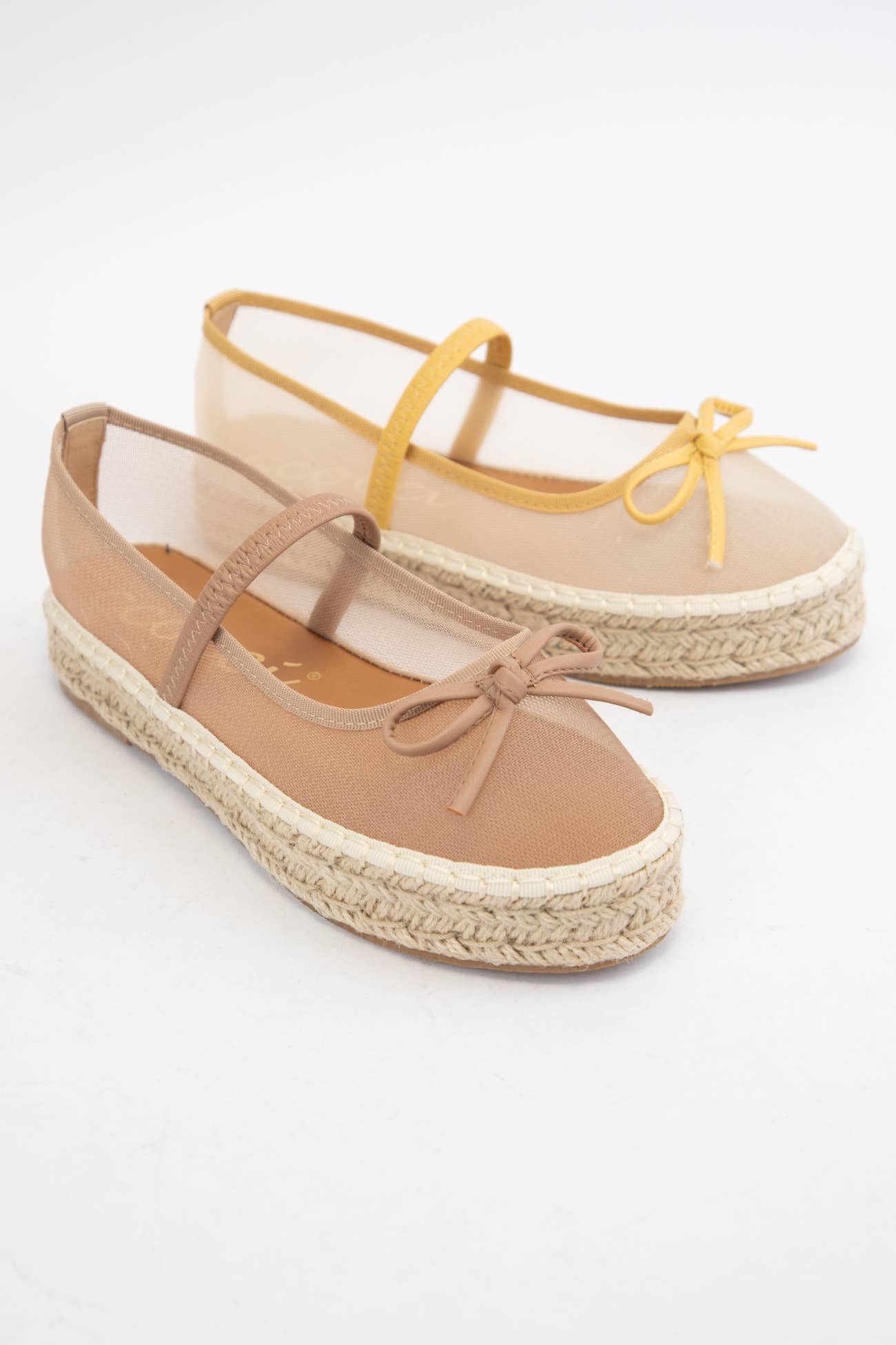 Mustard Mesh Espadrille Platform Slip On - Purpose + Passion Boutique