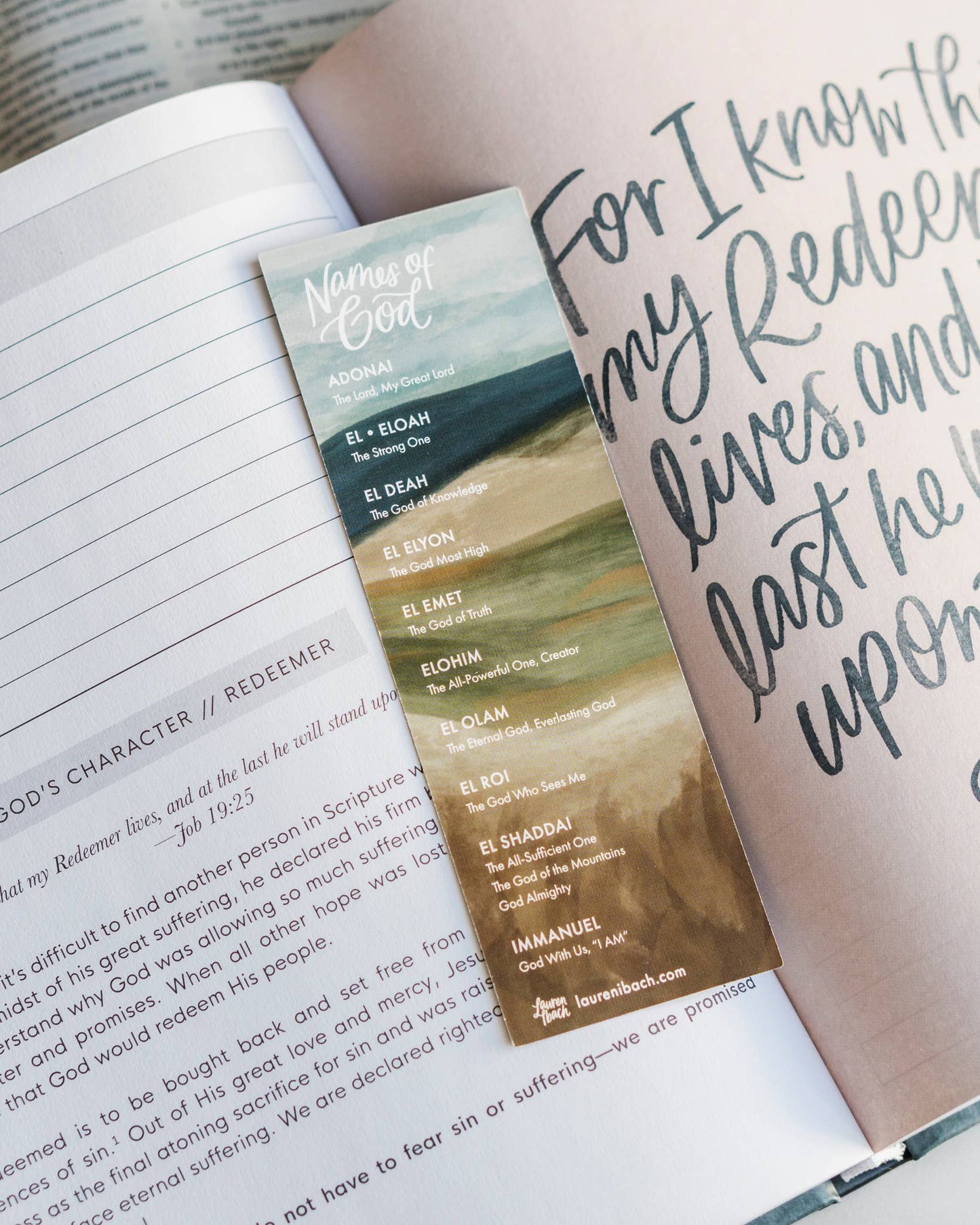 Names of God Bookmark - Purpose + Passion Boutique