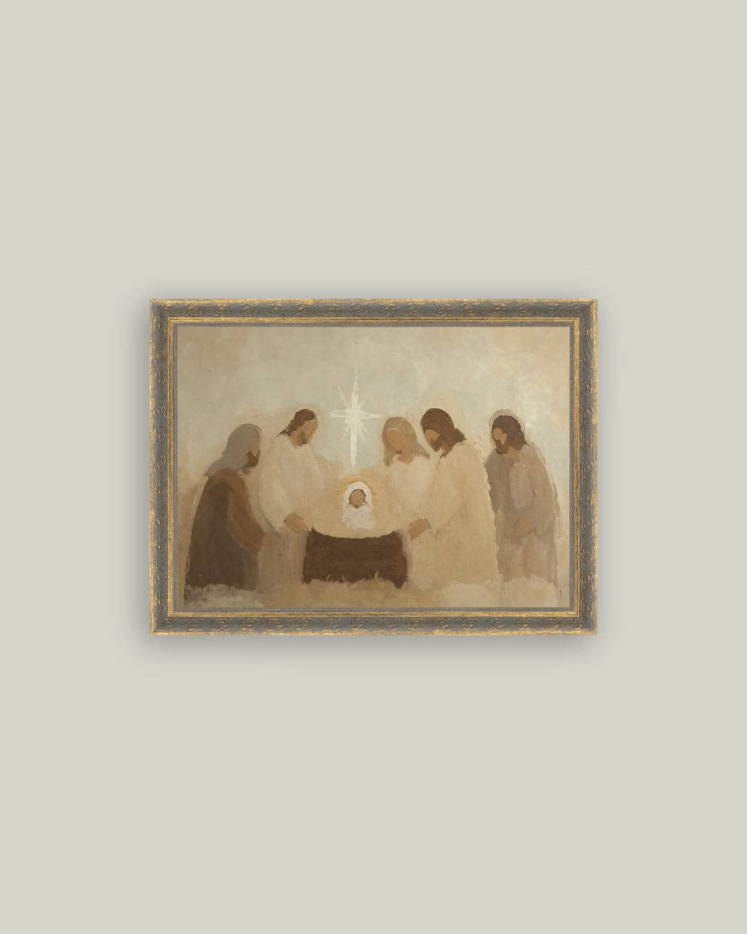Nativity Framed Antique Art - Purpose + Passion Boutique