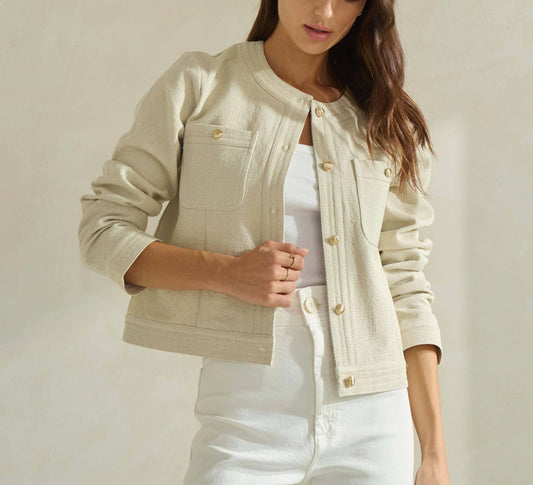 Natural Cotton Tweel Jacket - Purpose + Passion Boutique