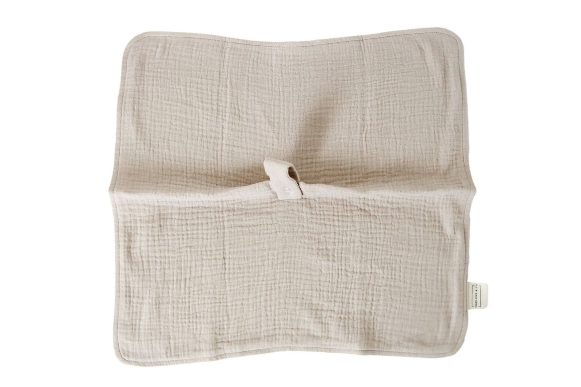 Natural Sand Organic Cotton Muslin Lovey Blanket - Purpose + Passion Boutique