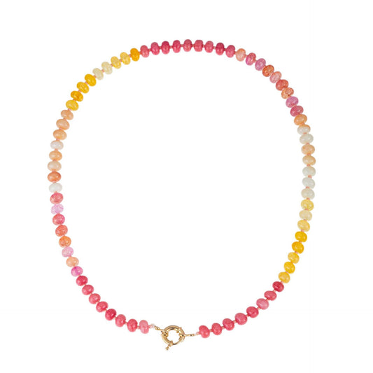 Natural Stone Semi - Precious Glass Mixed Necklace - Purpose + Passion Boutique