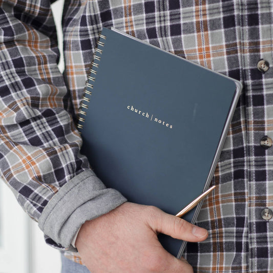 Navy Church Notes Bible Study Notebook - Purpose + Passion Boutique