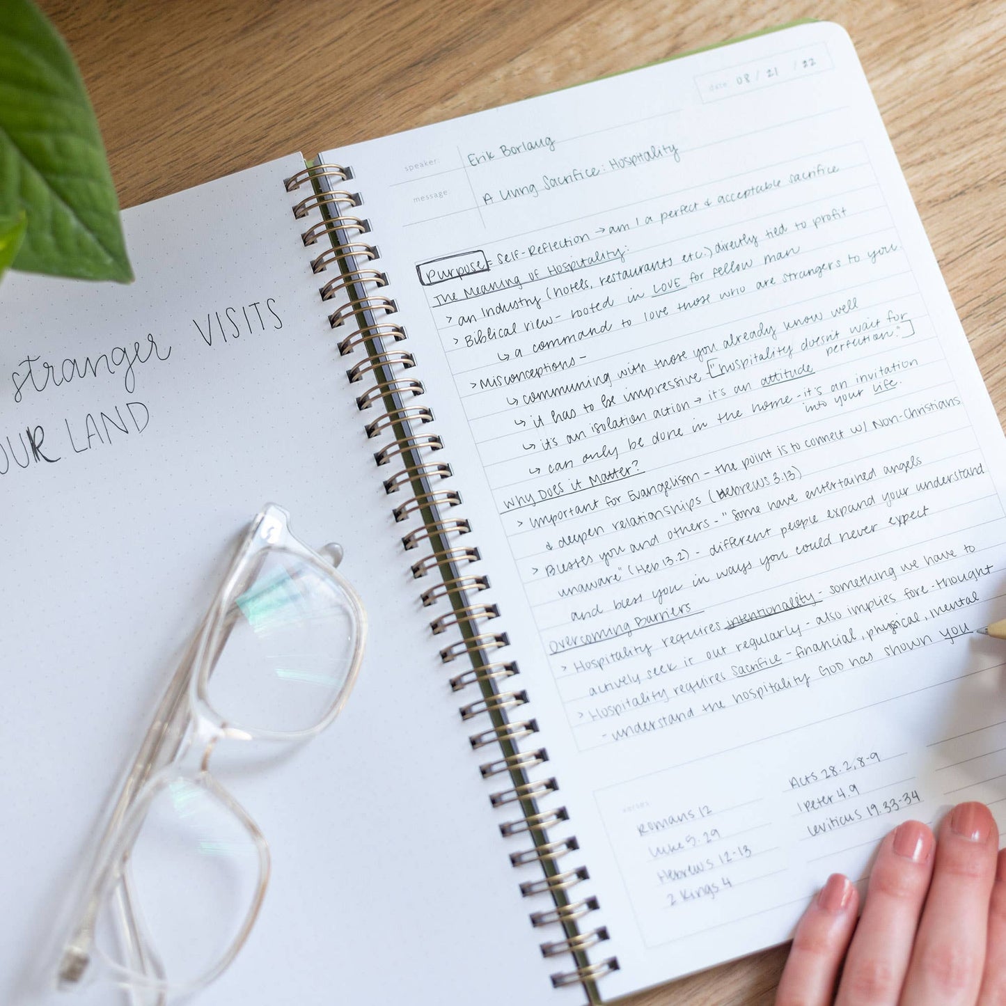 Navy Church Notes Bible Study Notebook - Purpose + Passion Boutique