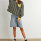 Navy / Mustard Striped Crew Neck Long Sleeve Top - Purpose + Passion Boutique