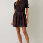 Navy Plaid Ruffle Smocked Dress - Purpose + Passion Boutique