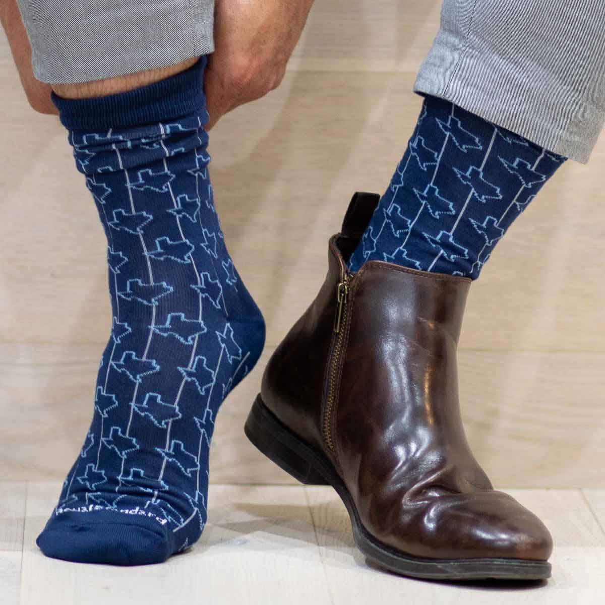 Navy Texas Socks - Purpose + Passion Boutique