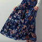 Navy Velvet Jewel Tone Floral Maxi Skirt - Purpose + Passion Boutique
