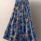 Navy Velvet Jewel Tone Floral Maxi Skirt - Purpose + Passion Boutique