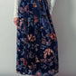 Navy Velvet Jewel Tone Floral Maxi Skirt - Purpose + Passion Boutique