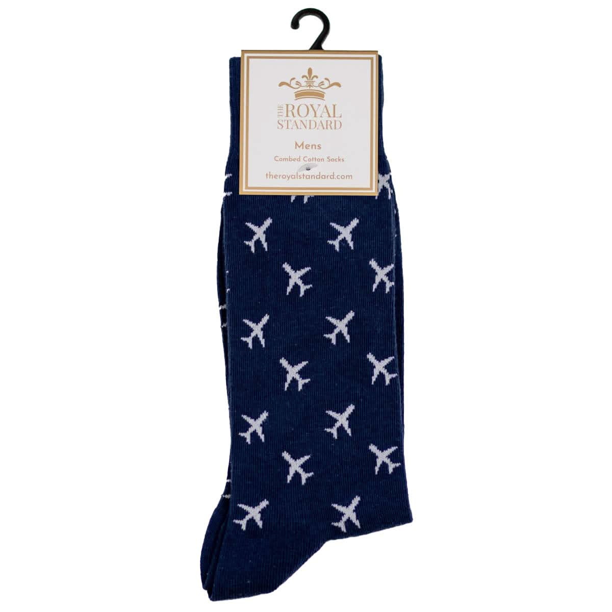 Navy + White Airplane Socks - Purpose + Passion Boutique