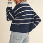 Navy + White Felia Sweater - Purpose + Passion Boutique