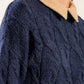 Navy with Tan Collar Sweater Pullover - Purpose + Passion Boutique
