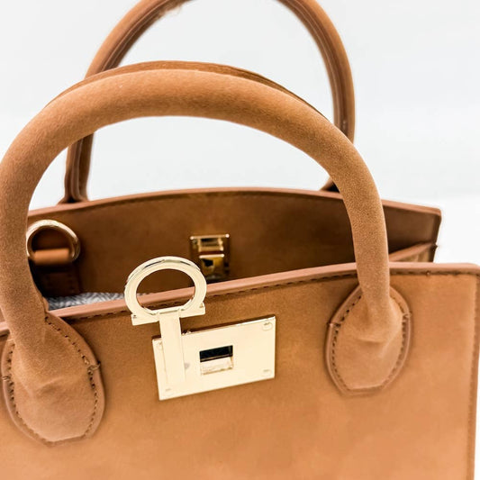 Nixie Nubuck Small Black Tote - Purpose + Passion Boutique