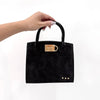 Nixie Nubuck Small Black Tote - Purpose + Passion Boutique