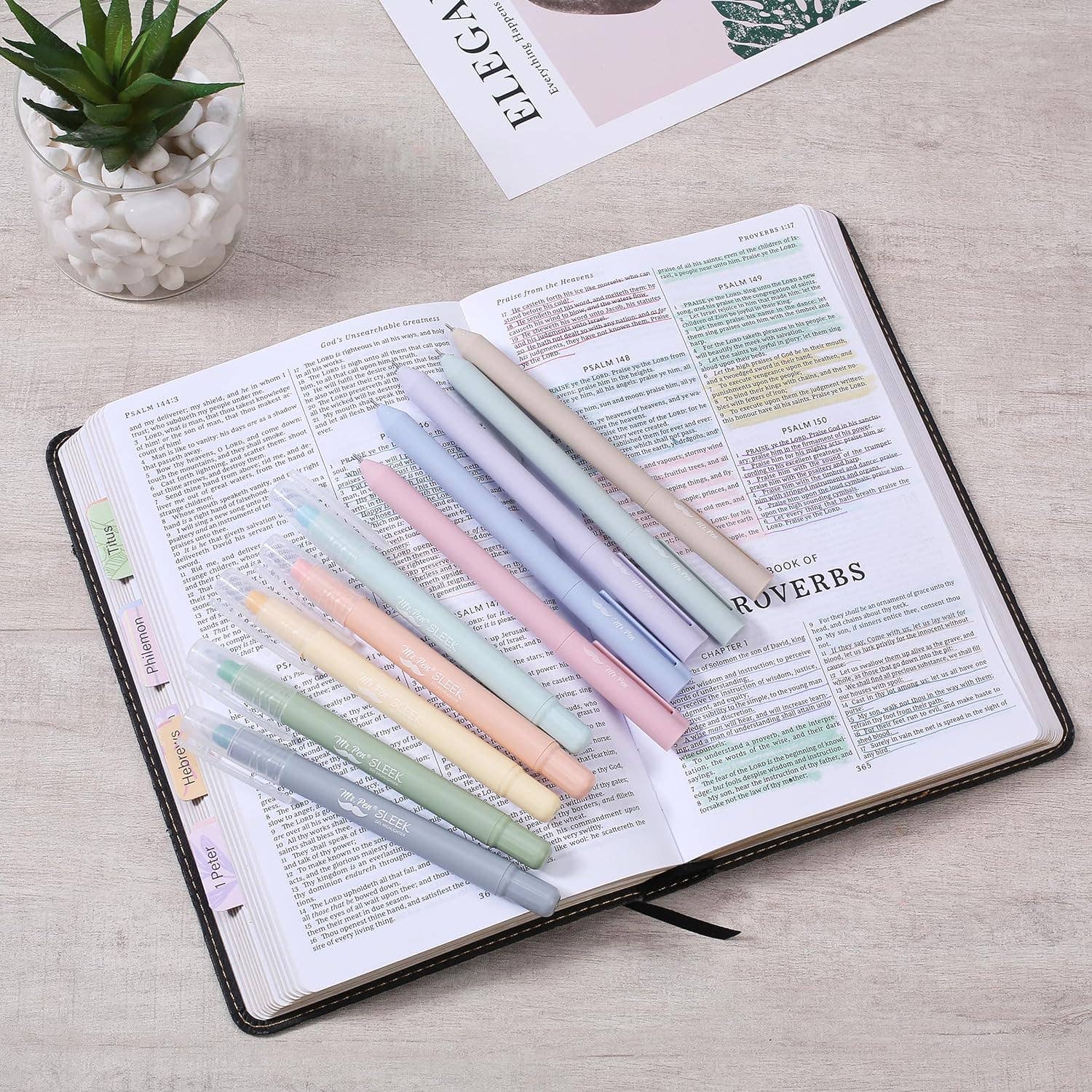 No Bleed Bible Highlighters & Pens, 10 pk - Purpose + Passion Boutique