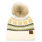 Nordic Fair Isle Beanie with Pom - Pom - Purpose + Passion Boutique
