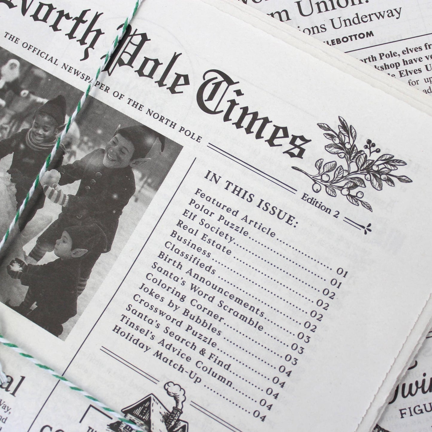 North Pole Times Holiday Newspaper and Gift Wrap - Purpose + Passion Boutique