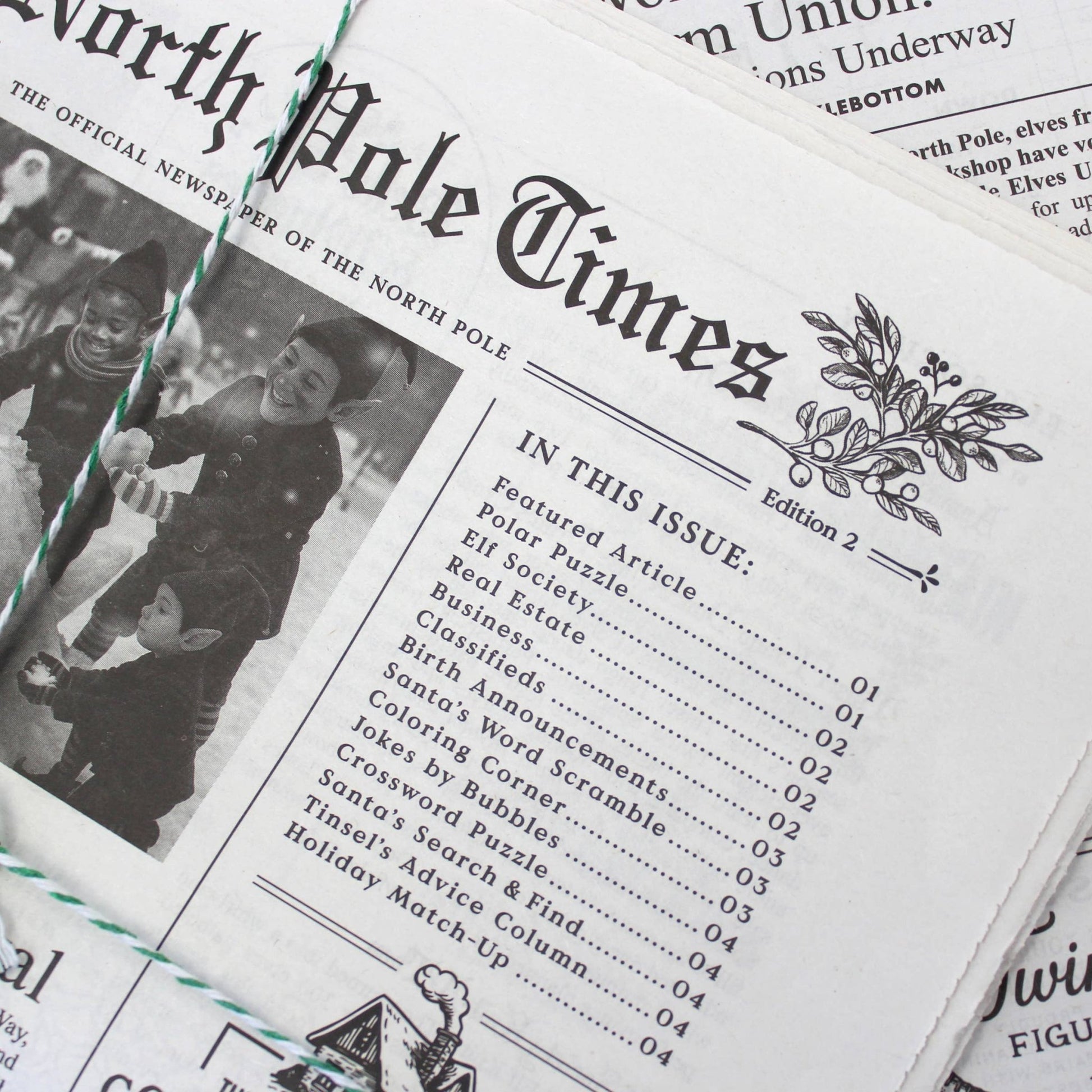 North Pole Times Holiday Newspaper and Gift Wrap - Purpose + Passion Boutique