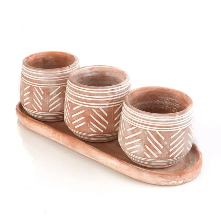 Novo Clay Planters - Set of 3 - Purpose + Passion Boutique