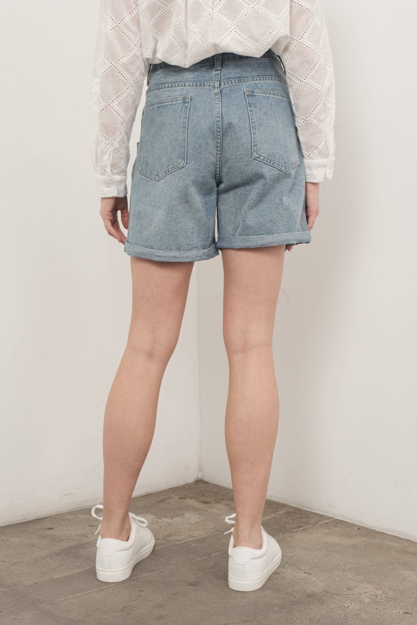 Nyla Adjustable Waist Denim Shorts - Purpose + Passion Boutique