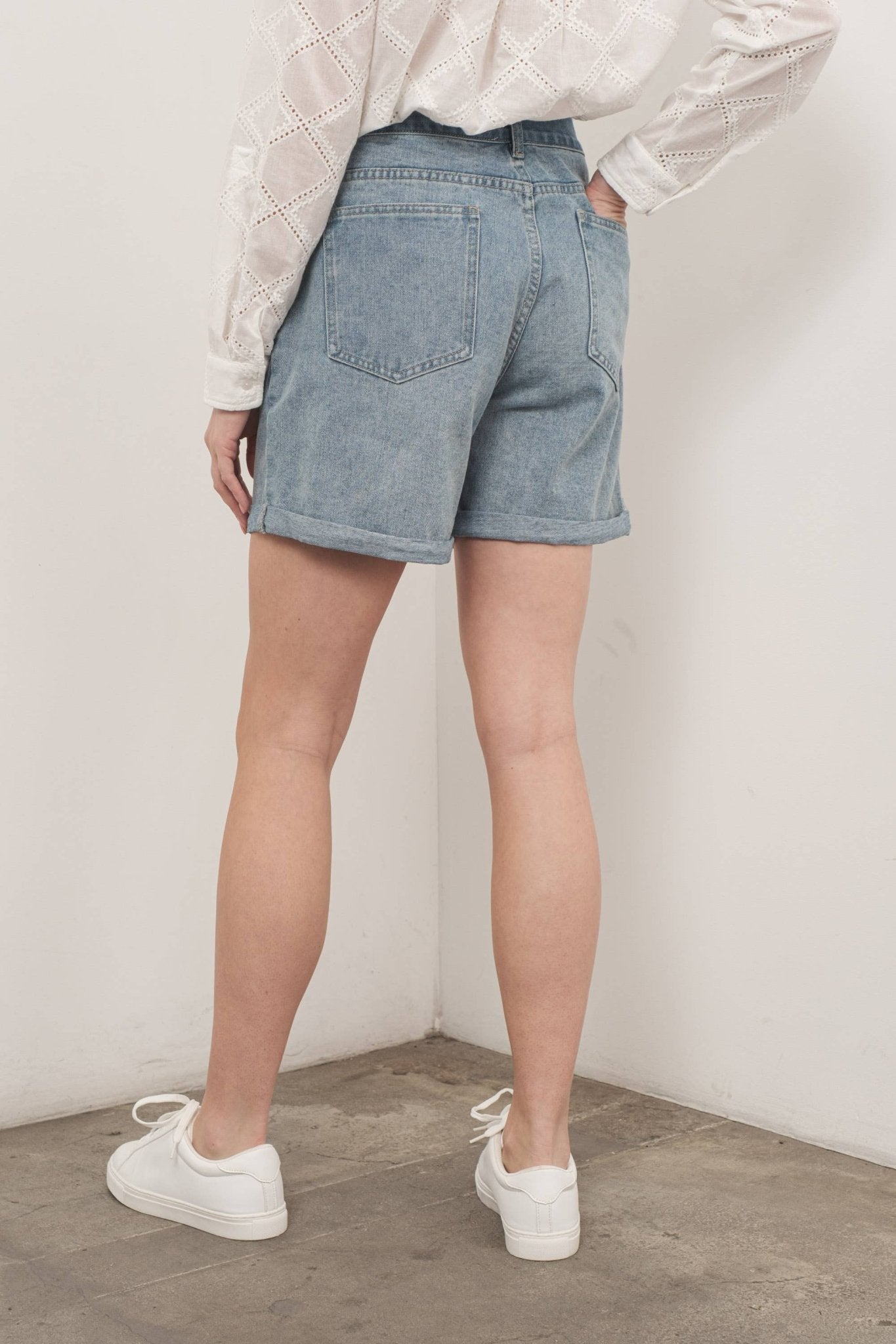 Nyla Adjustable Waist Denim Shorts - Purpose + Passion Boutique
