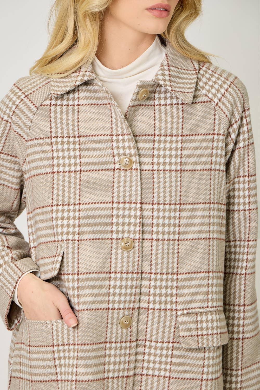Oatmeal Mix Single Breasted Midi Coat - Purpose + Passion Boutique